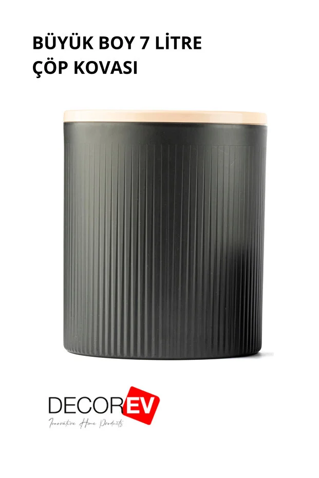 Büyük Çöp Kovası 7 Litre – Ofis, Mutfak Ve Banyo Lüks Kova